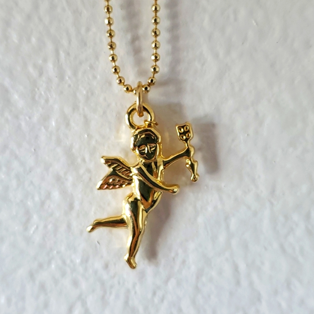 Sheila Fajl 18k Gold Plated Cupid Necklace